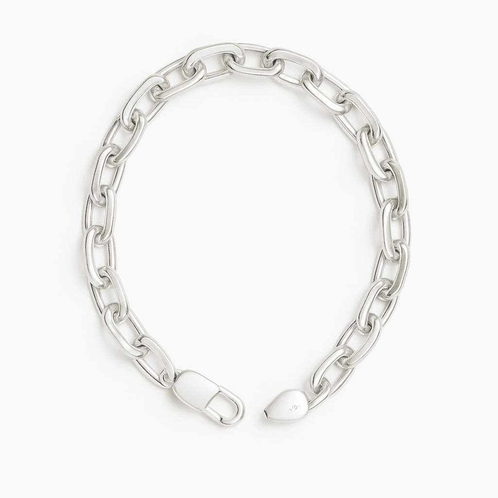 The 925 Sterling Silver Paperclip Link Bracelet - Celestora - India - - - Bracelet for Men, Boys, Gift for Men, Brother, Boyfriend, Husband