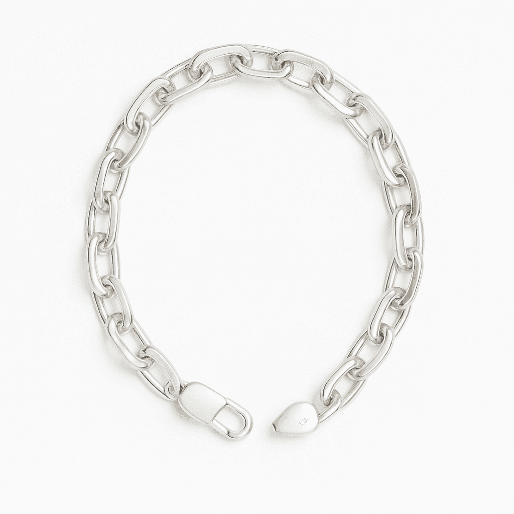 The 925 Sterling Silver Paperclip Link Bracelet - Celestora - India - Basic - - Bracelet for Men, Boys, Gift for Men, Brother, Boyfriend, Husband