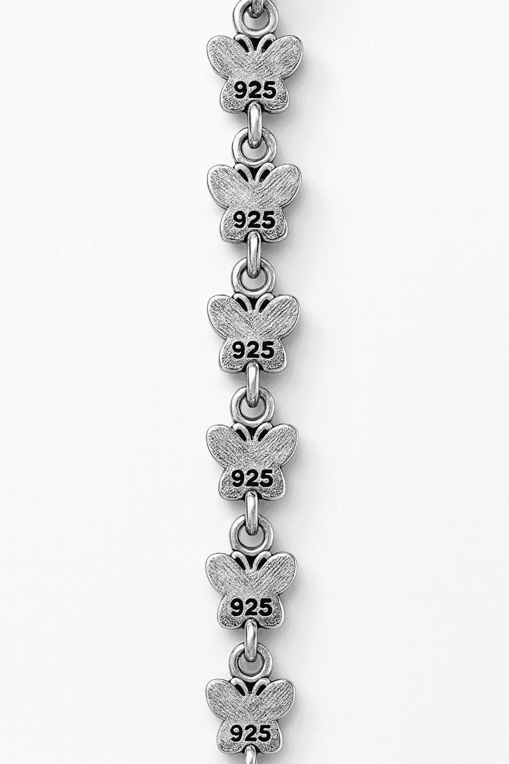 925 Sterling Silver Dancing Butterfly Anklet (Single Piece) - Celestora - India - - - 