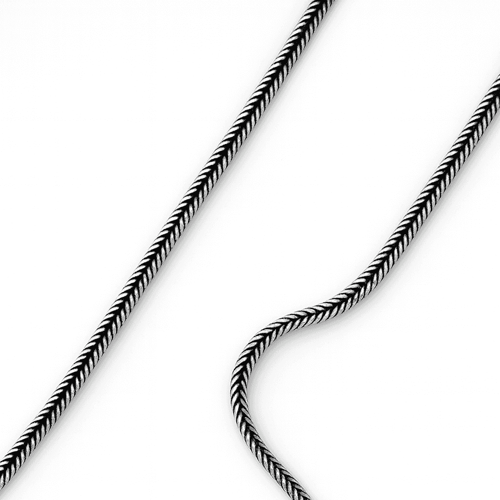 925 Sterling Silver Royal Foxtail Chain - Celestora - India - - men - 
