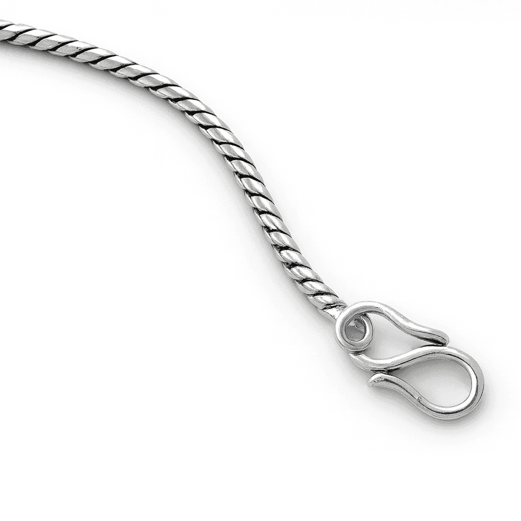 925 Sterling Silver Dark Snake Chain - Celestora - India - - men - 
