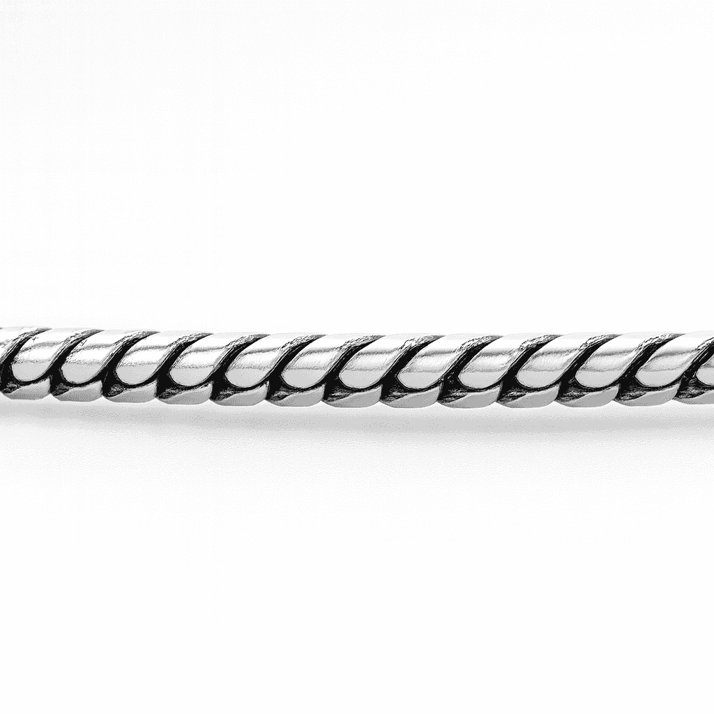 925 Sterling Silver Dark Snake Chain - Celestora - India - - men - 