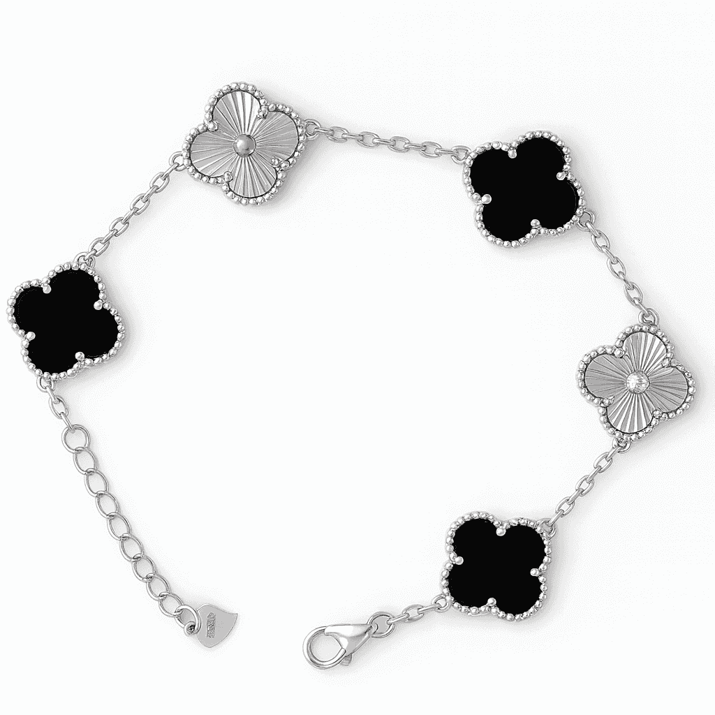 925 Sterling Silver Four Leaf Clover Vancliffe Bracelet for Women - Celestora - India - - women - 