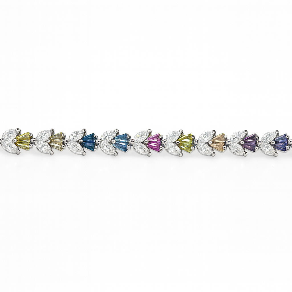 925 Sterling Silver Blossom Garden Bracelet