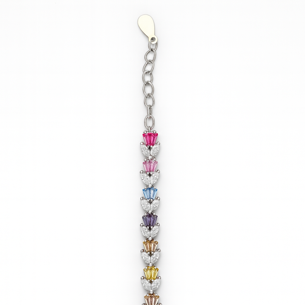 925 Sterling Silver Blossom Garden Bracelet