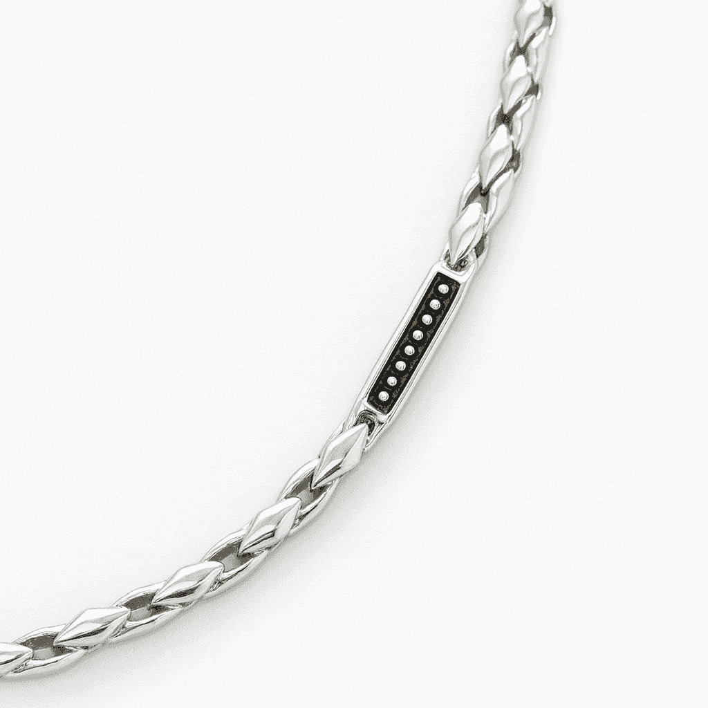 925 Sterling Silver Twisted Wheat Chain - Celestora - India - - men - 