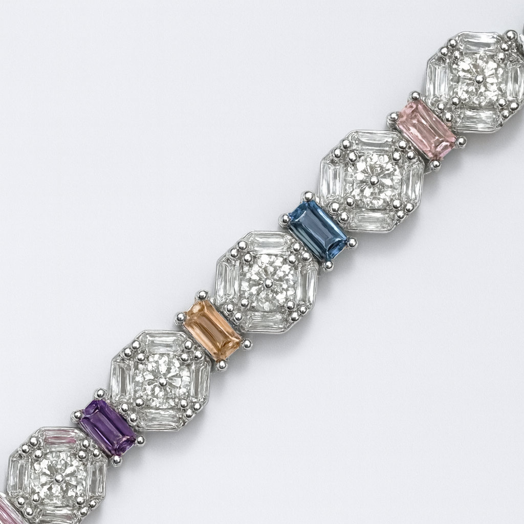 925 Sterling Silver Dreamy Oval Drops Bracelet