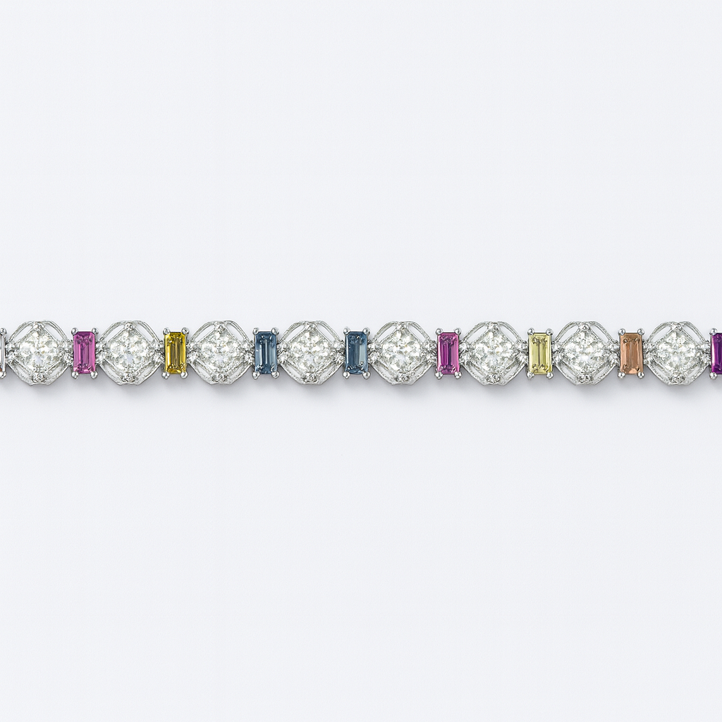 925 Sterling Silver Dreamy Oval Drops Bracelet