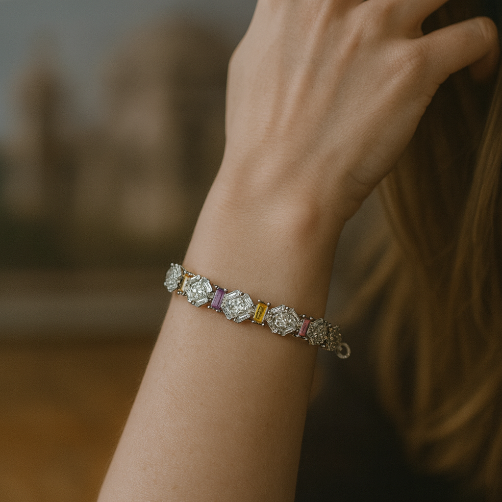 925 Sterling Silver Dreamy Oval Drops Bracelet