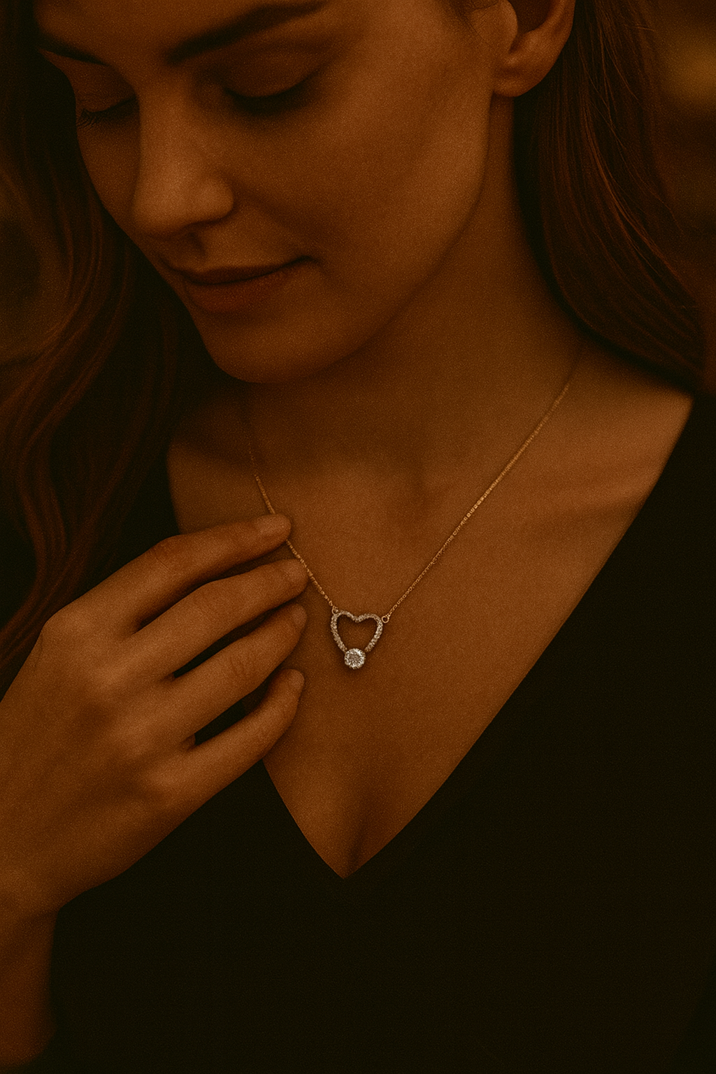 925 Sterling Silver Sparkling Heart Pendant