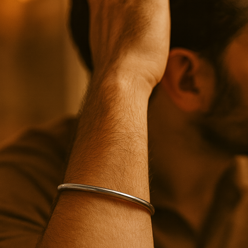 925 Sterling Silver Classic Adjustable Round Kada