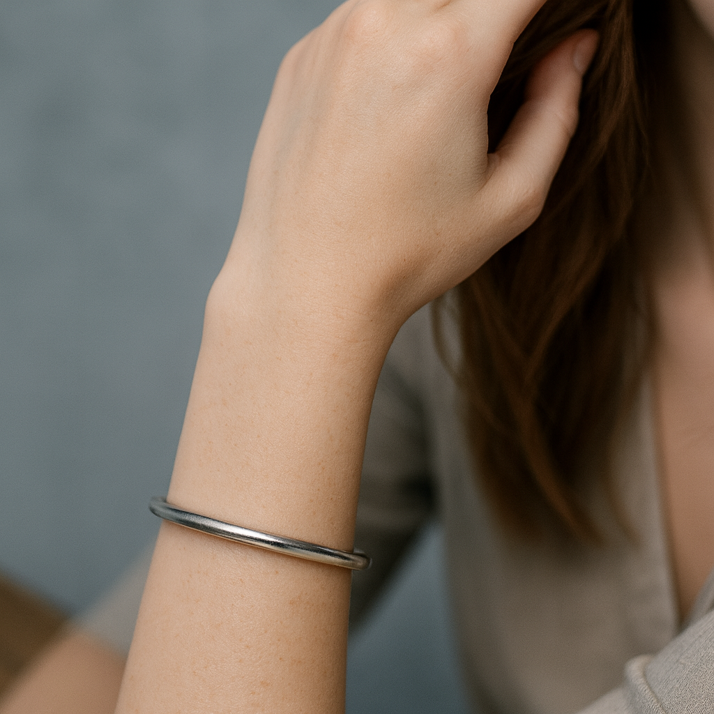 925 Sterling Silver Classic Adjustable Round Kada