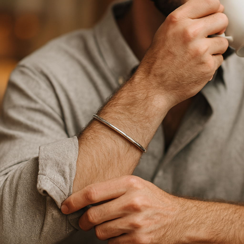 925 Sterling Silver Classic Adjustable Round Kada