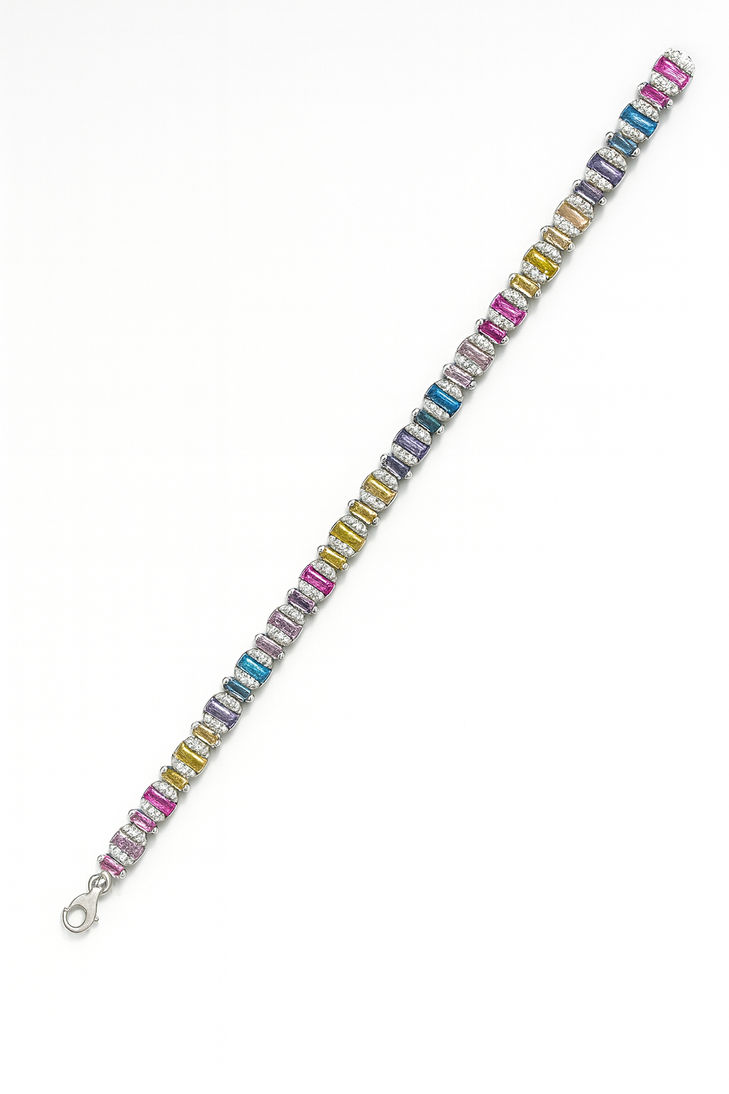 925 Sterling Silver Candy Prism Bracelet