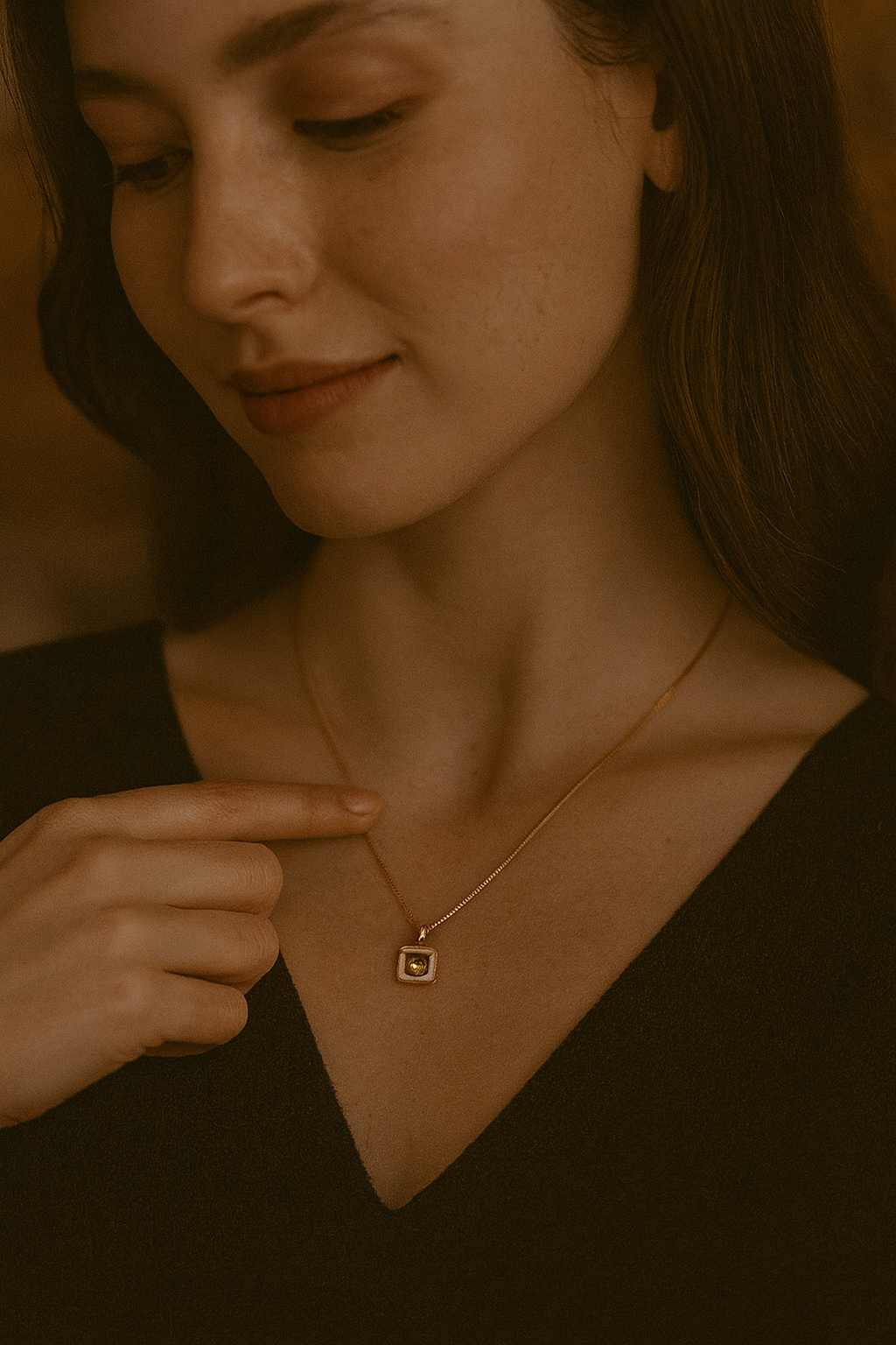 925 Sterling Silver Mini Square Pendant