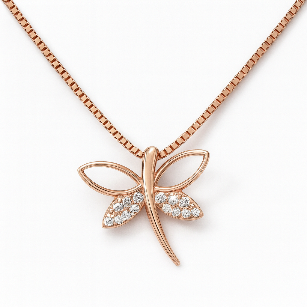 925 Sterling Silver Pretty Firefly Pendant Necklace