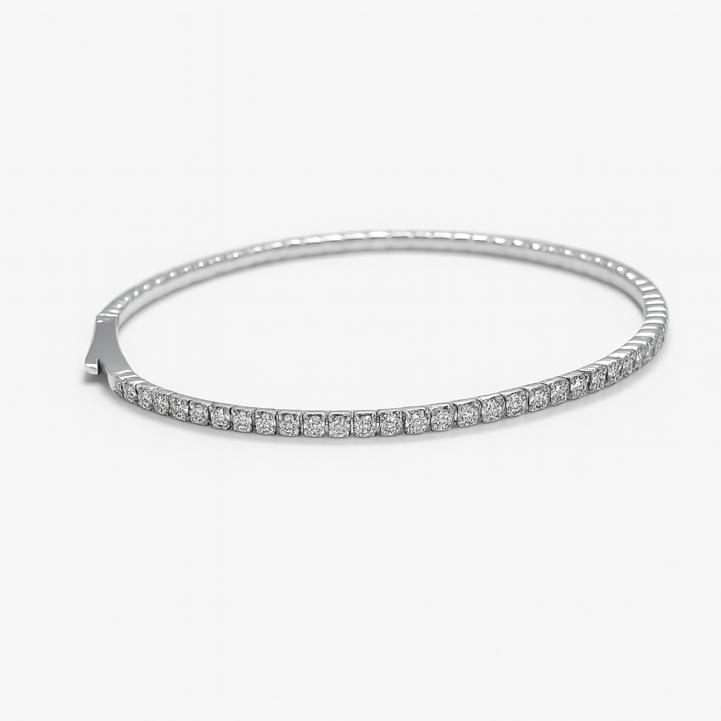 925 Sterling Silver Tennis Bracelet Bangle