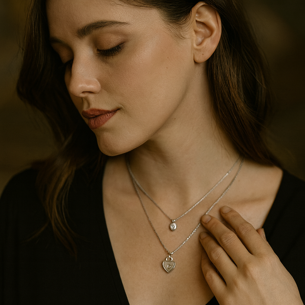 925 Sterling Silver Love Lock Pendant