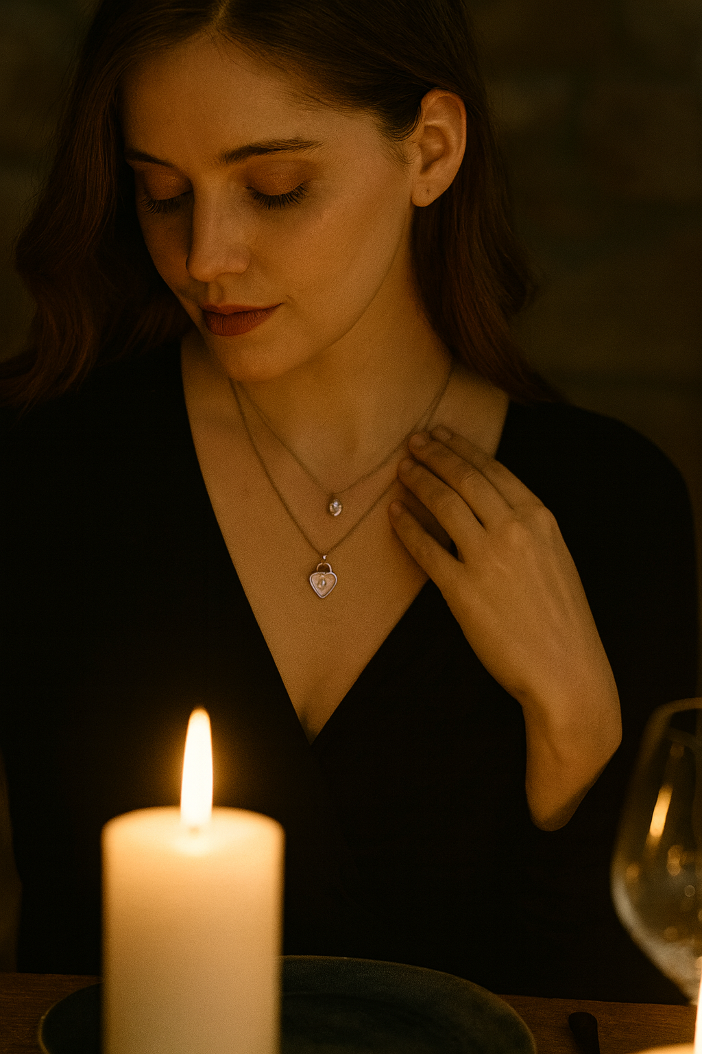 925 Sterling Silver Love Lock Pendant