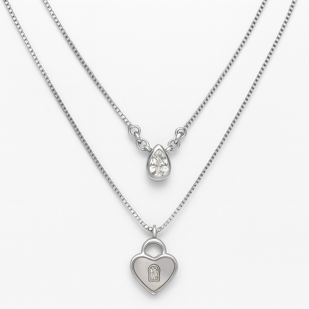 925 Sterling Silver Love Lock Pendant