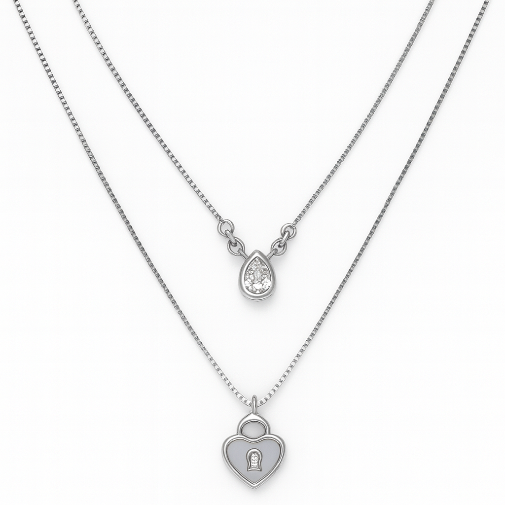 925 Sterling Silver Love Lock Pendant