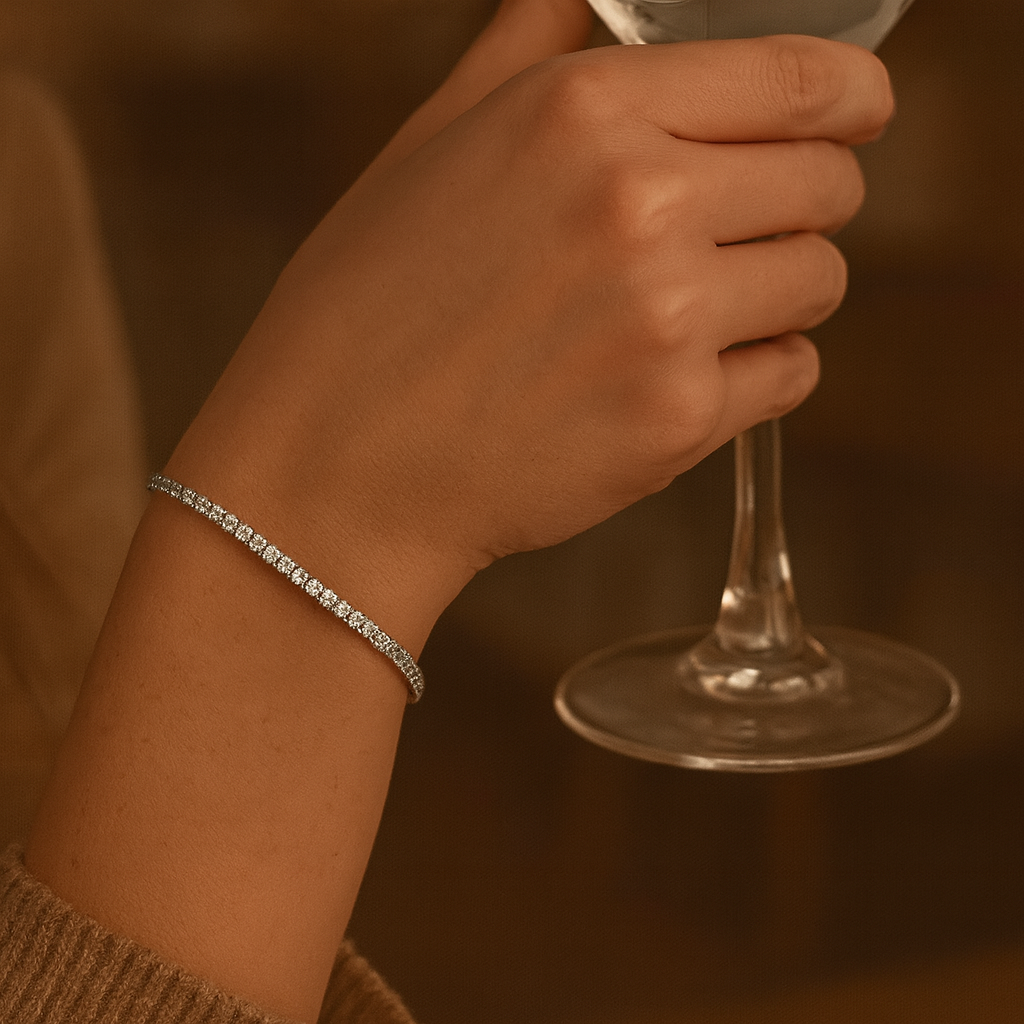 925 Sterling Silver Classic Tennis Bracelet