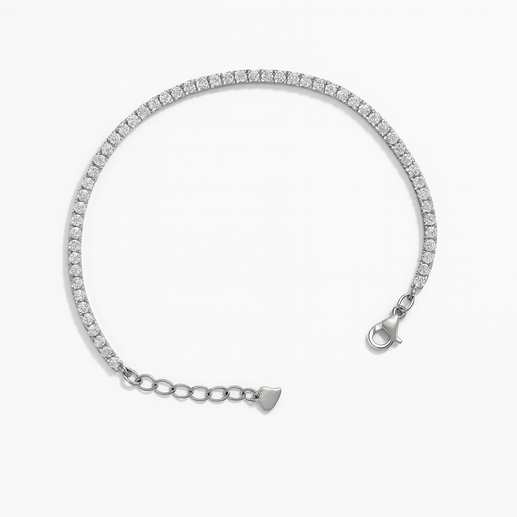 925 Sterling Silver Classic Tennis Bracelet
