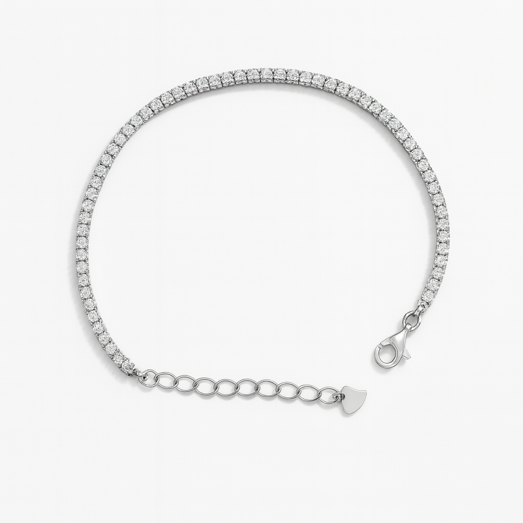 925 Sterling Silver Classic Tennis Bracelet