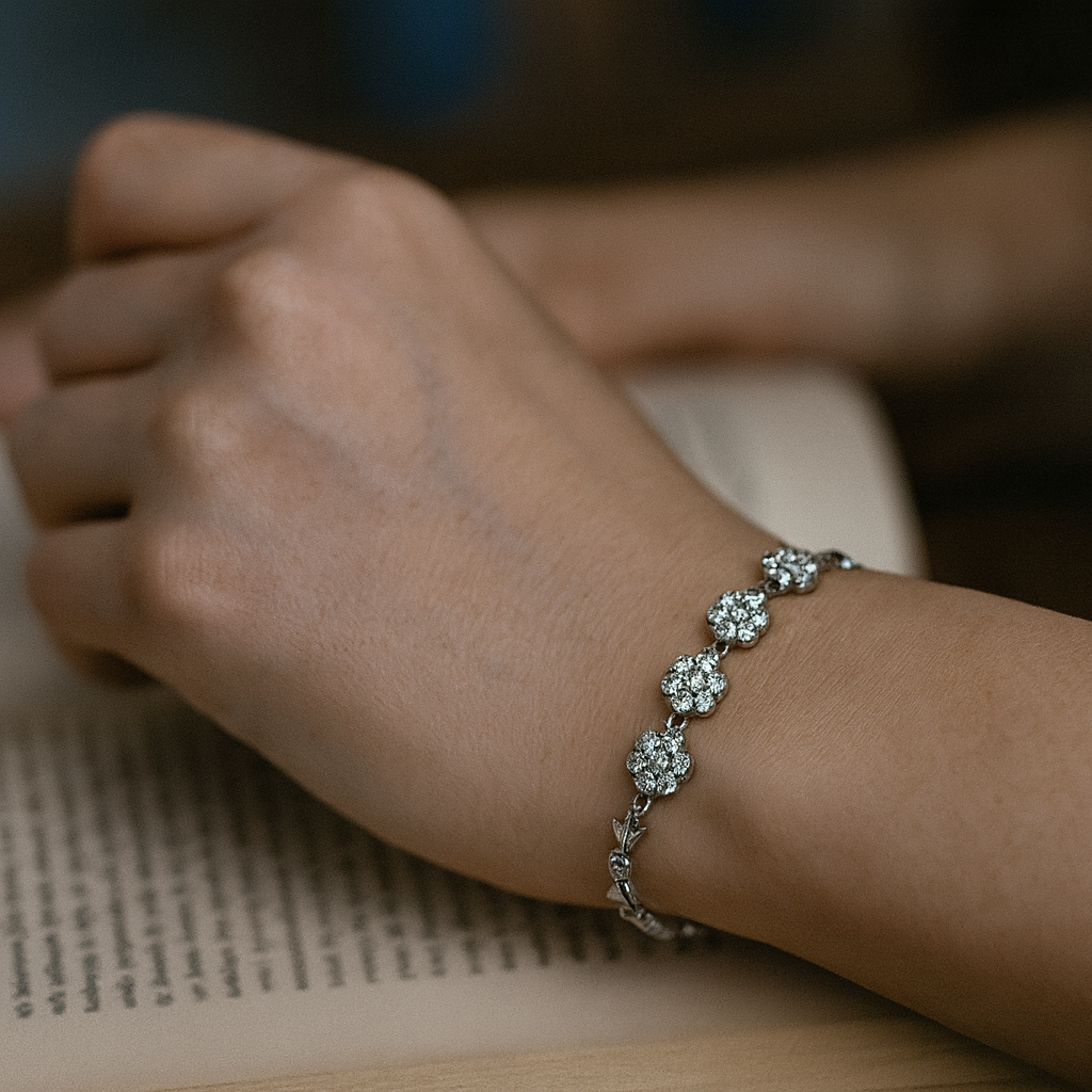 925 Sterling Silver Sweet Pearl-Drape Bracelet