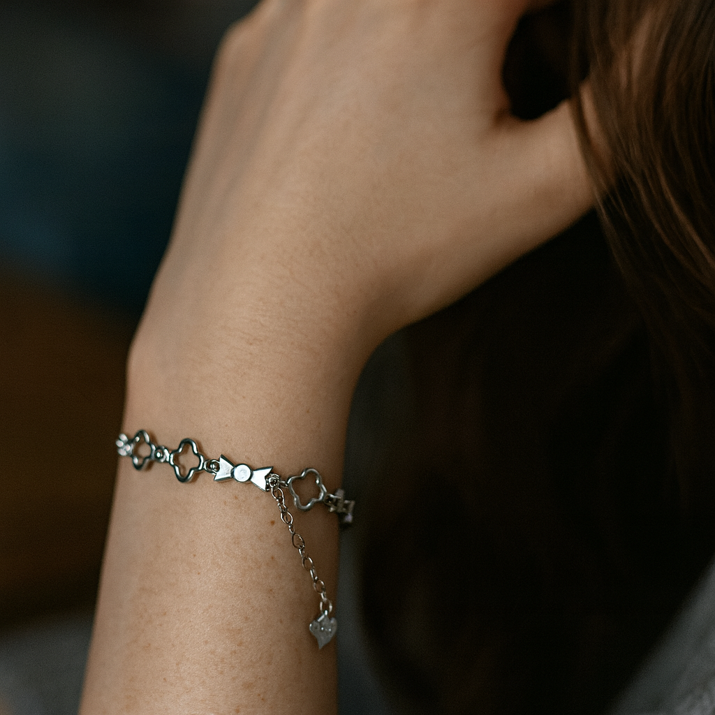 925 Sterling Silver Sweet Pearl-Drape Bracelet