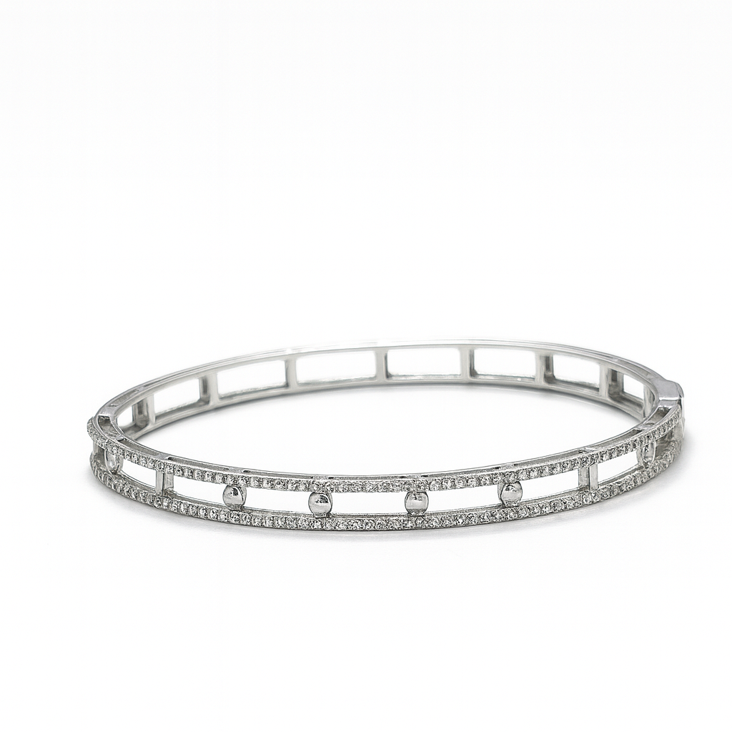 925 Sterling Silver Slim Multi Layer Bangle