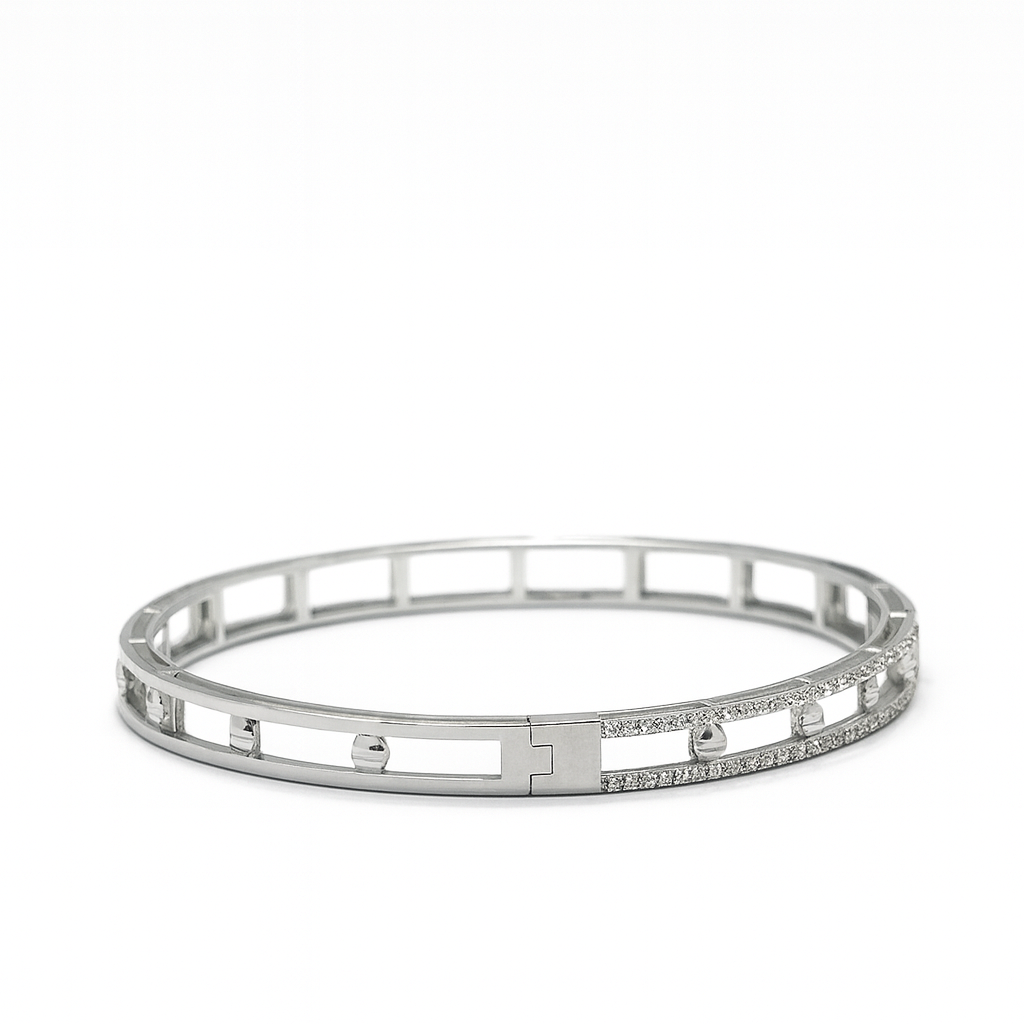 925 Sterling Silver Slim Multi Layer Bangle