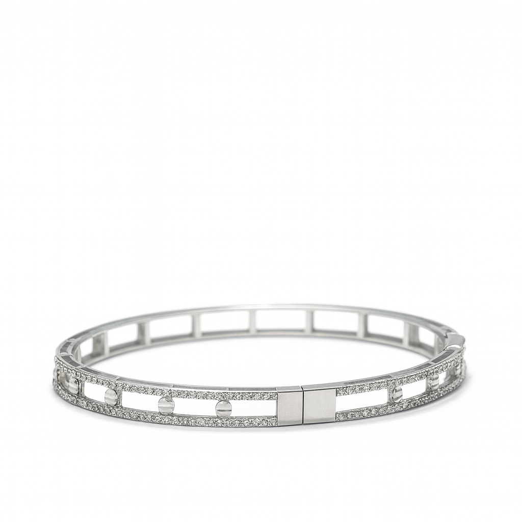925 Sterling Silver Slim Multi Layer Bangle