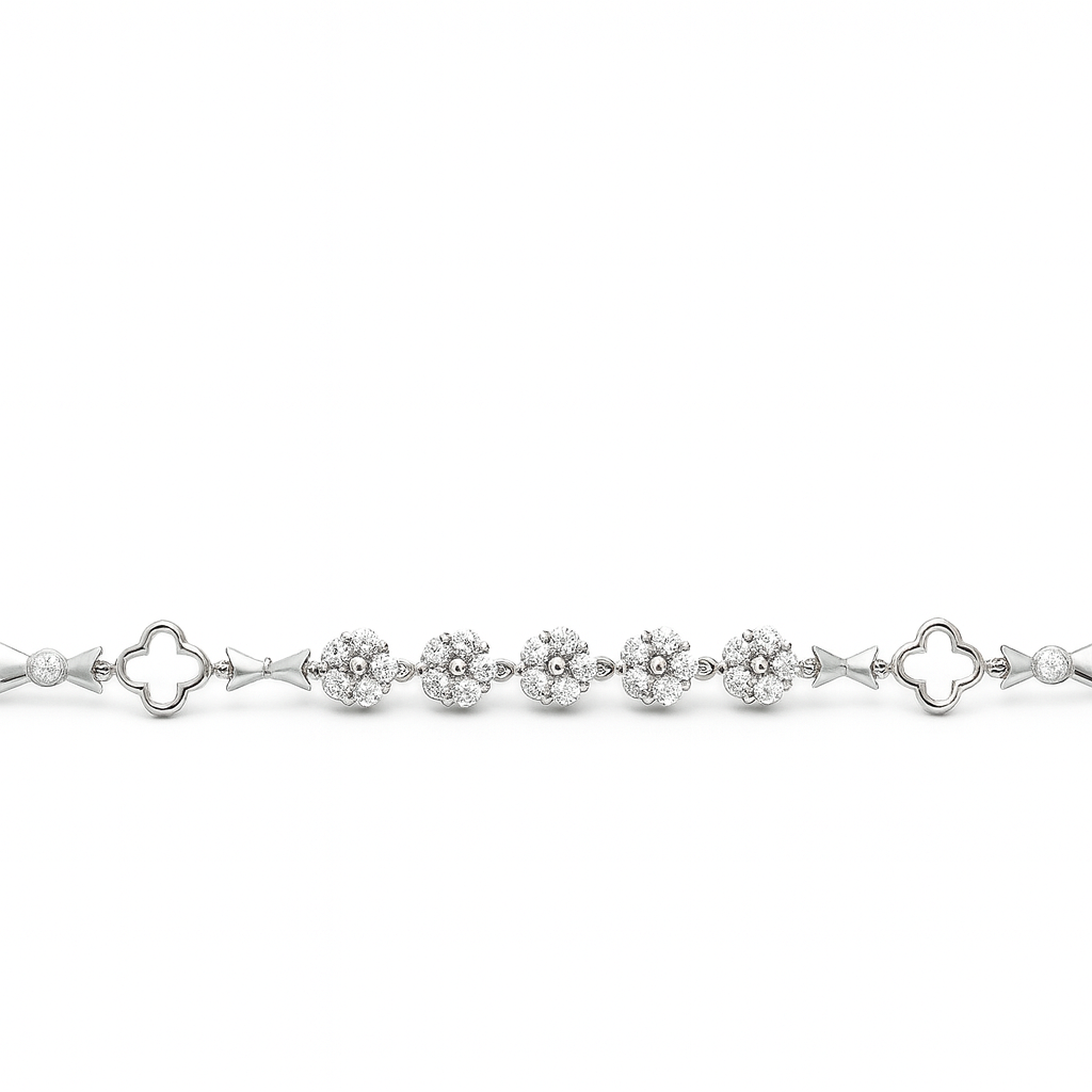 925 Sterling Silver Sweet Pearl-Drape Bracelet