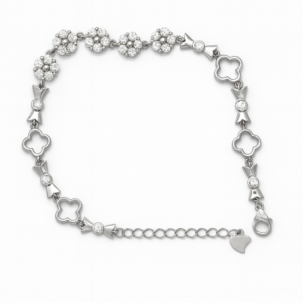 925 Sterling Silver Sweet Pearl-Drape Bracelet