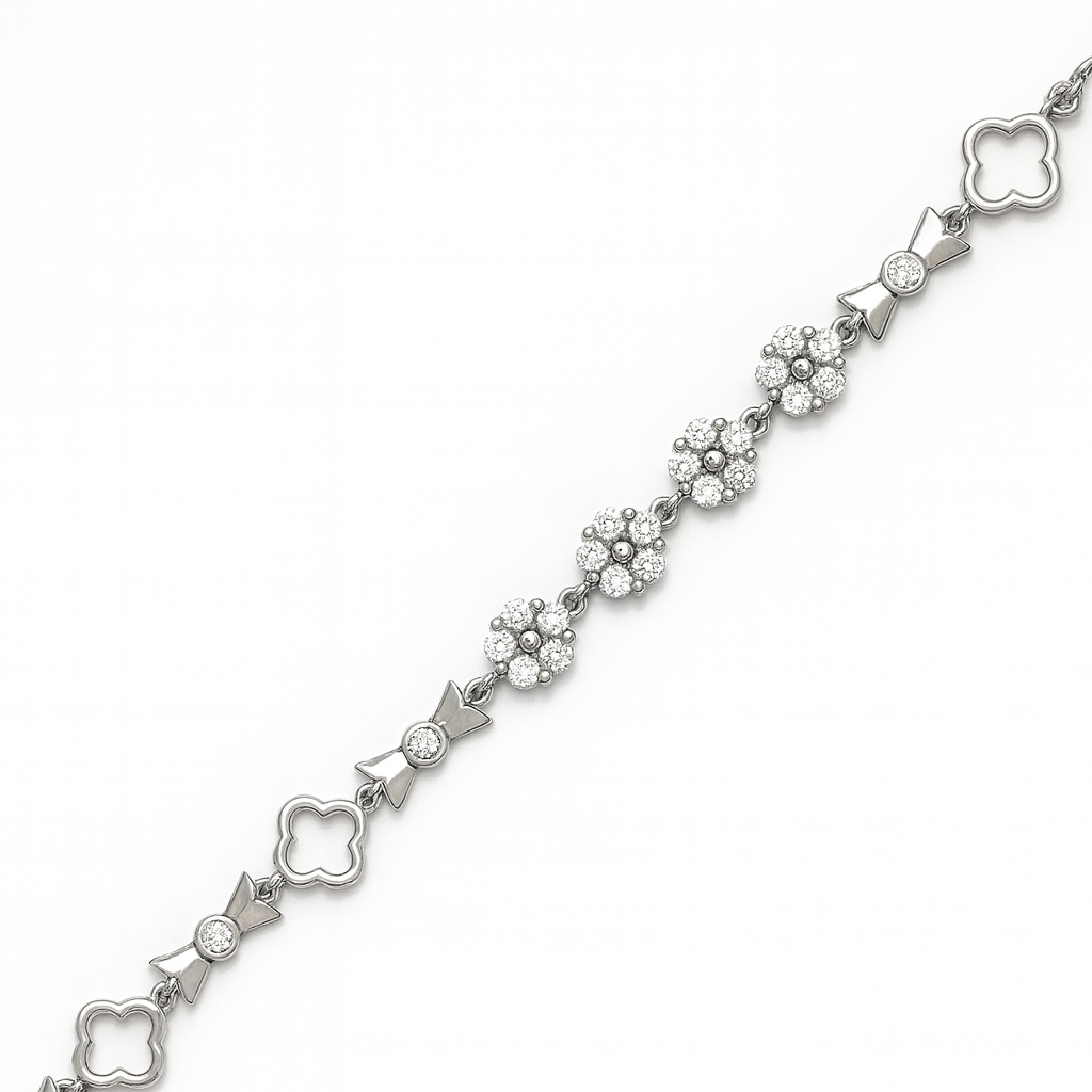 925 Sterling Silver Sweet Pearl-Drape Bracelet