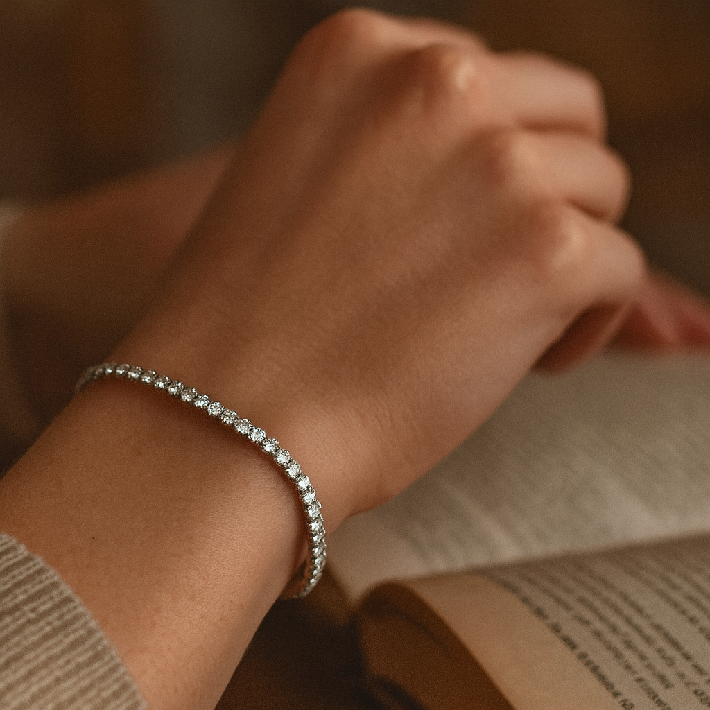 925 Sterling Silver Classic Tennis Bracelet