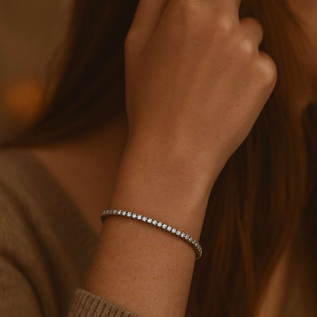 925 Sterling Silver Classic Tennis Bracelet
