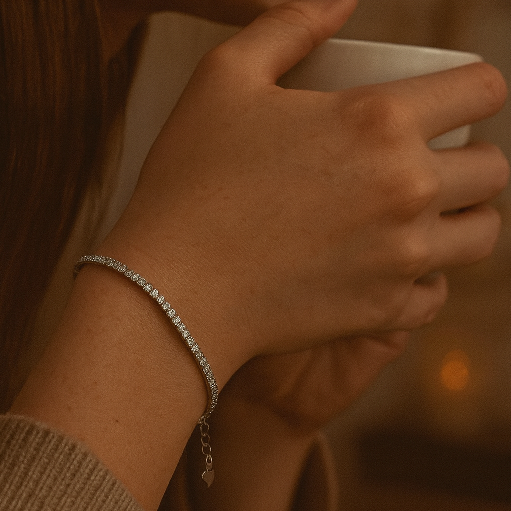 925 Sterling Silver Classic Tennis Bracelet