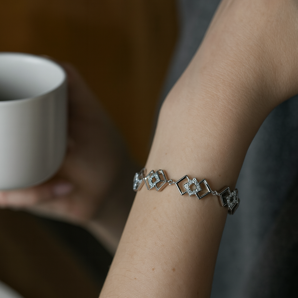 925 Sterling Silver Dreamy Star-Glow Bracelet