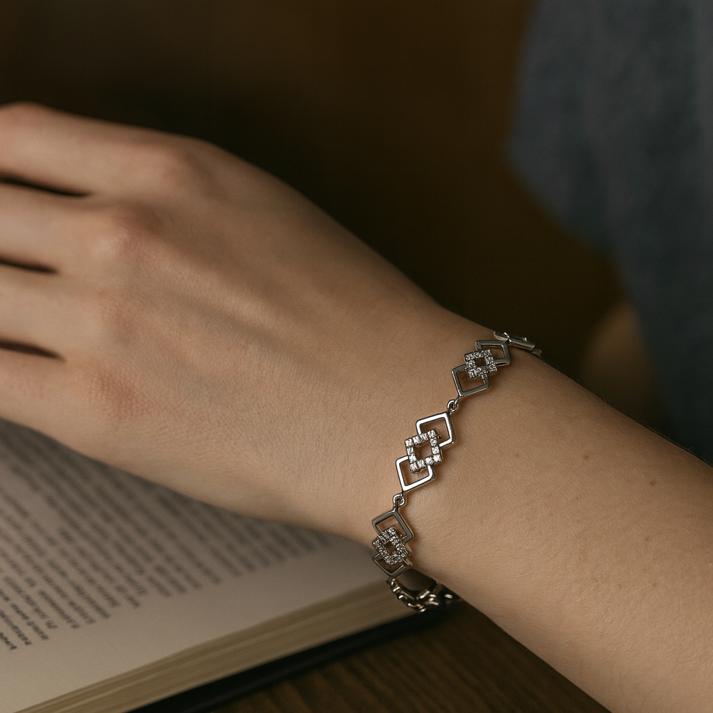 925 Sterling Silver Dreamy Star-Glow Bracelet