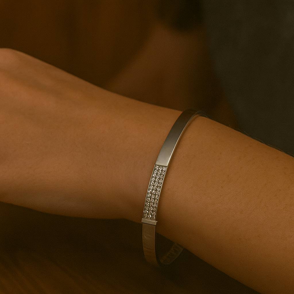 925 Sterling Silver Dazzle Bangle
