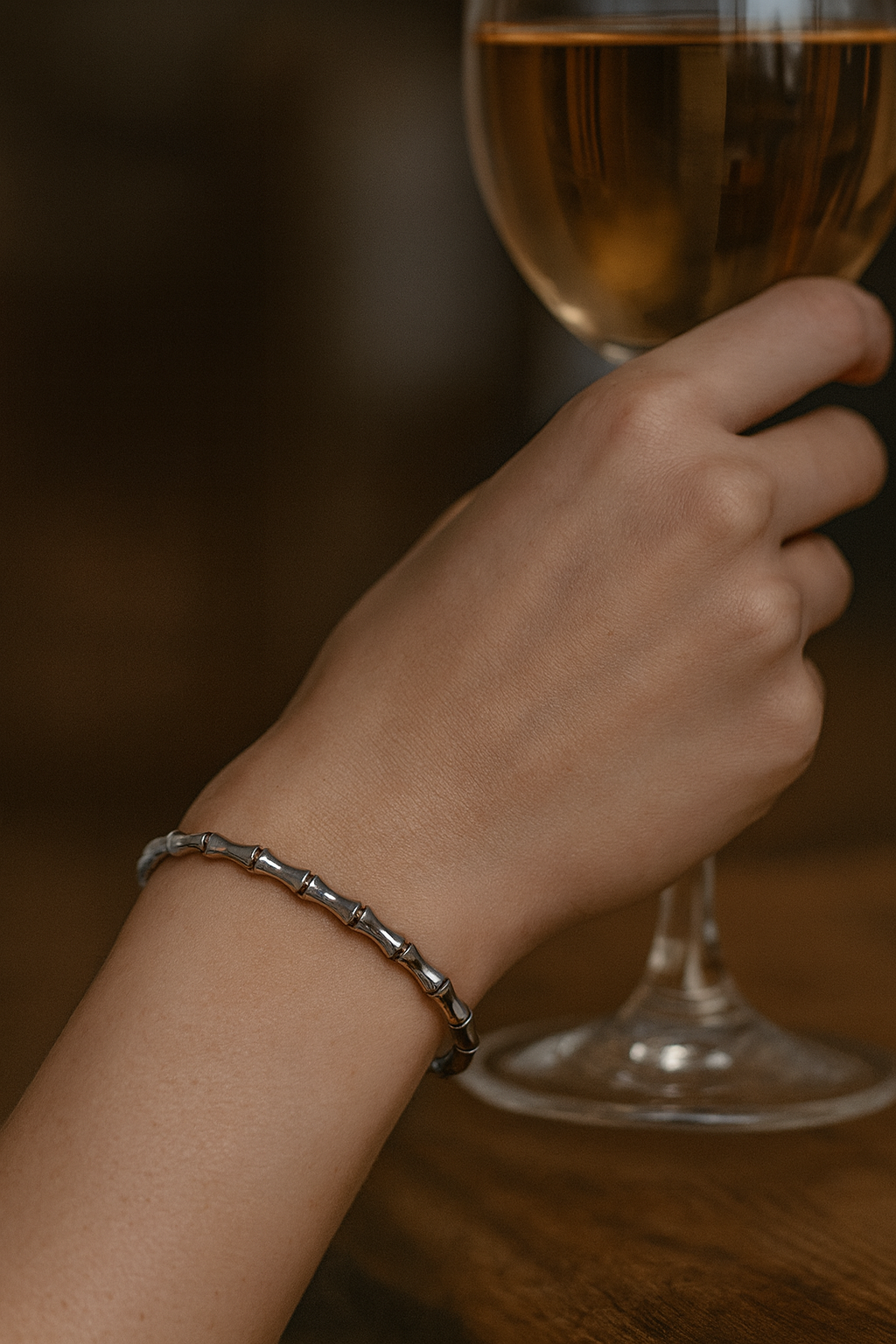 925 Sterling Silver Crystal Chic Block Bracelet