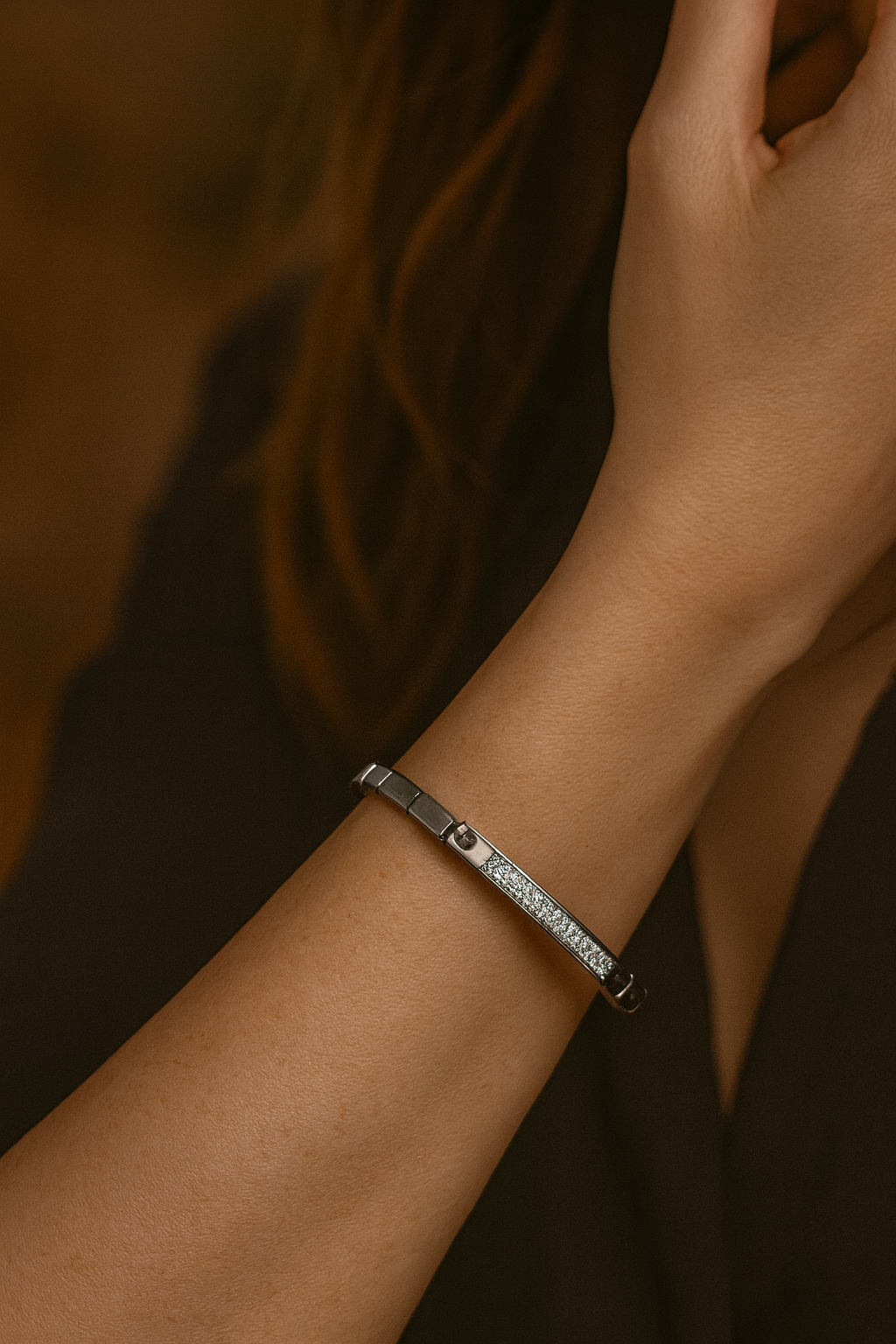 925 Sterling Silver Rectangle-Link Bracelet