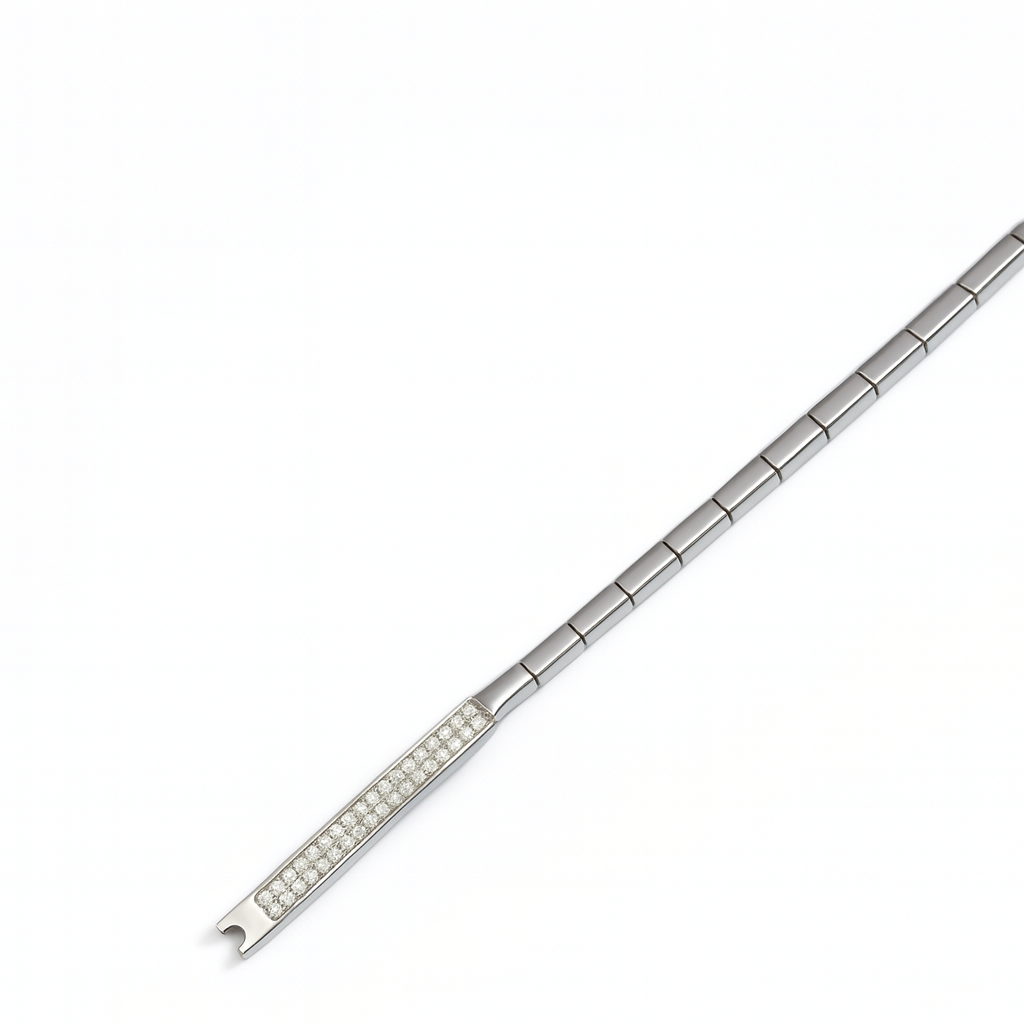 925 Sterling Silver Rectangle-Link Bracelet