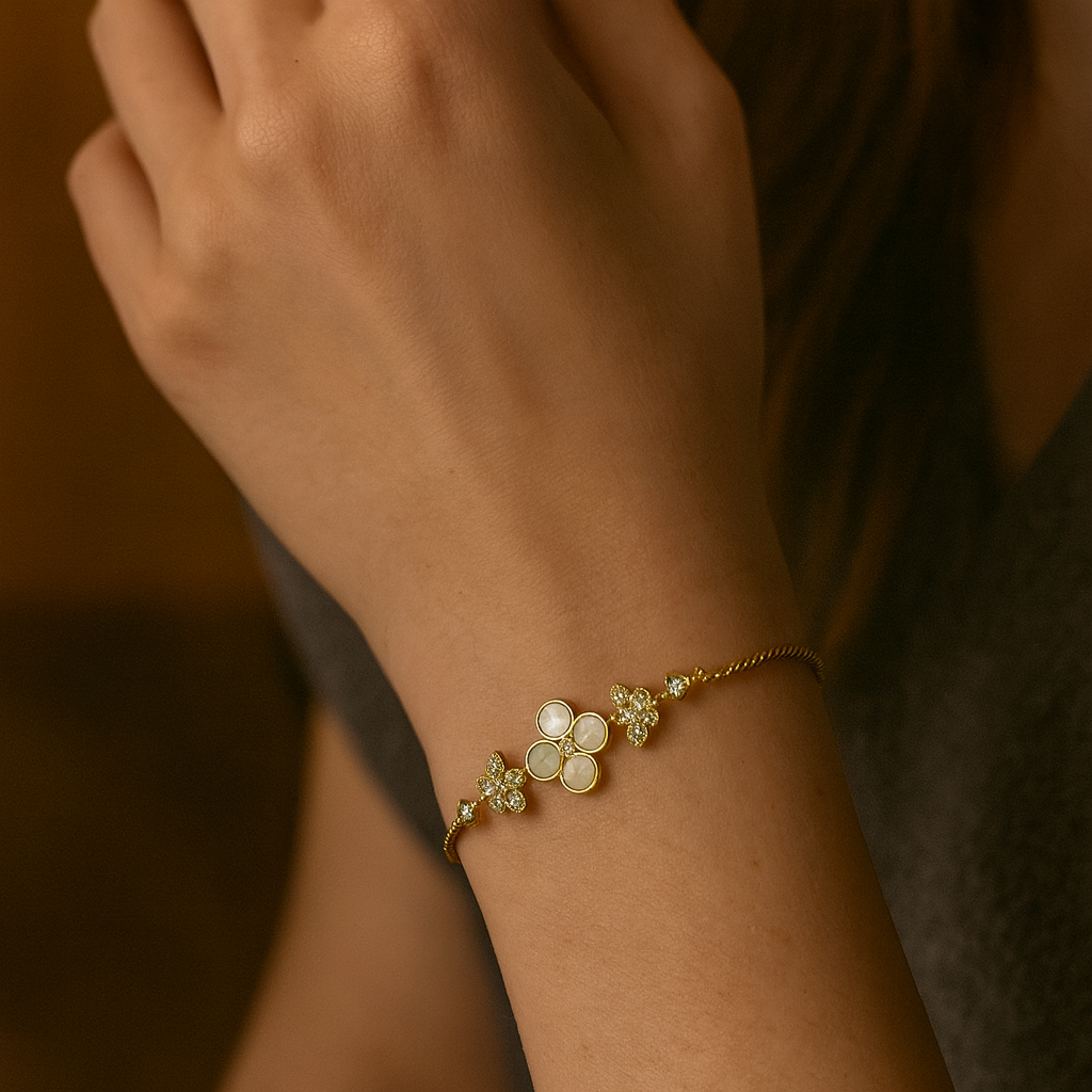 925 Sterling Silver Sweet Clover Glow Bracelet