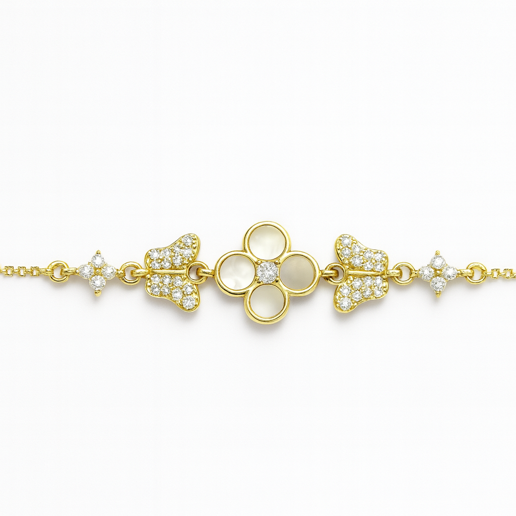 925 Sterling Silver Sweet Clover Glow Bracelet