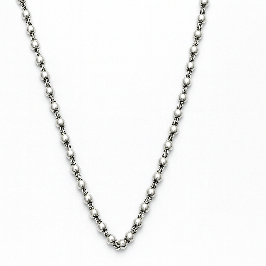 925 Sterling Silver Heavy Bead-Link Chain