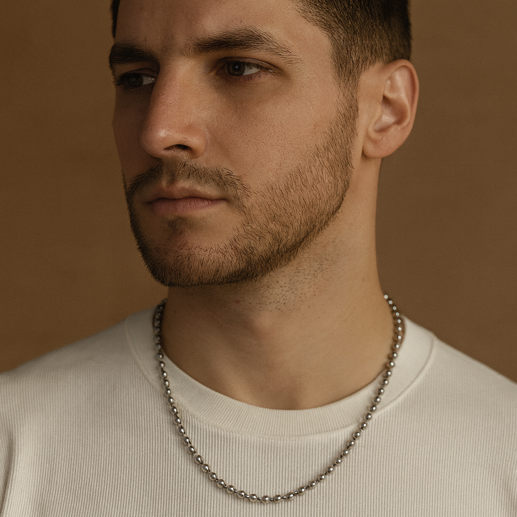 925 Sterling Silver Heavy Bead-Link Chain