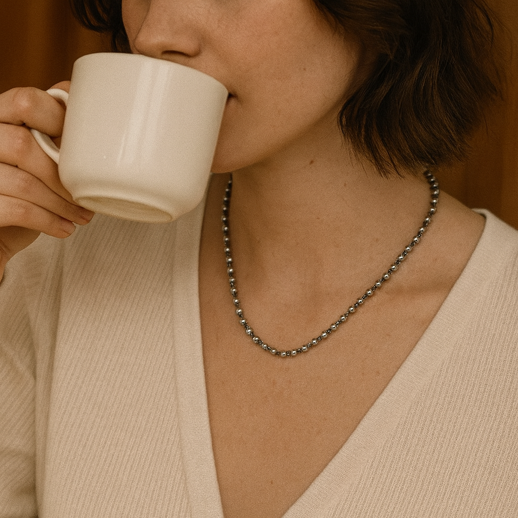 925 Sterling Silver Heavy Bead-Link Chain